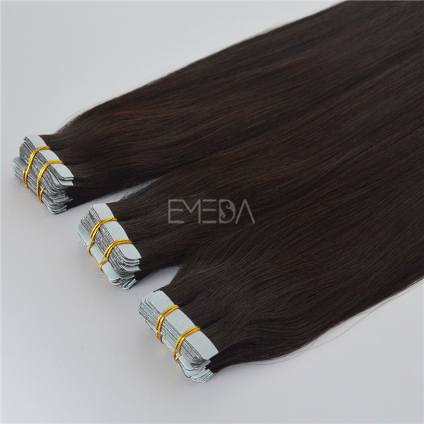 Grade 10A Virgin cuticle Peruvian tape hair extensions YJ106